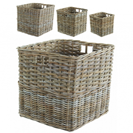 Square log Basket - Buy by Size